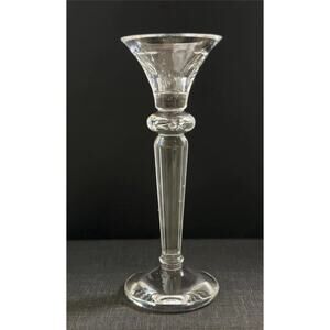 Gorham Crystal Lead Taper‎ 10” Tall Candle Holder Clear
